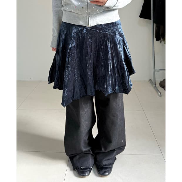 빈티지 벨벳 스커트