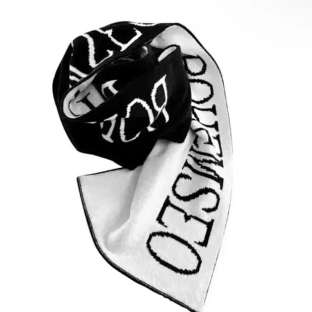 보헤미안서울 자카드 니트 머플러