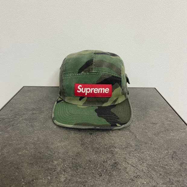 (OS) 슈프림 박스로고 캠프캡 모자 우드랜드 카모
