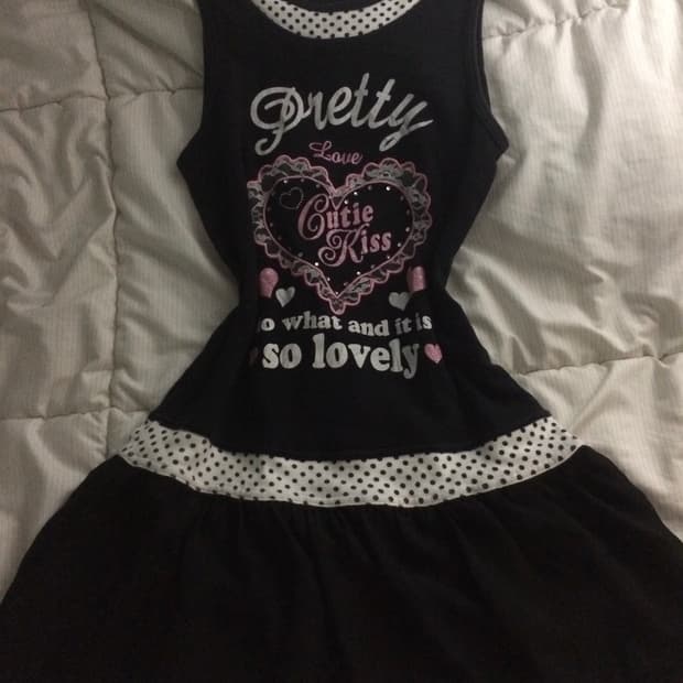 헤이세이 로걀 도트 레이어드 원피스