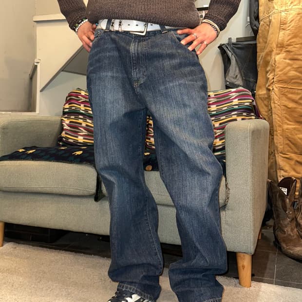 00’s LL Bean Mexico denim washed pants