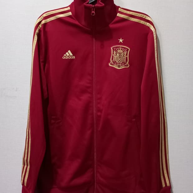 아디다스 스페인 레드 골드 버건디 트랙탑 저지 져지집업 95/M