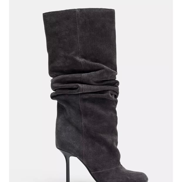 (새상품) ZARA 셔링 레더 부츠