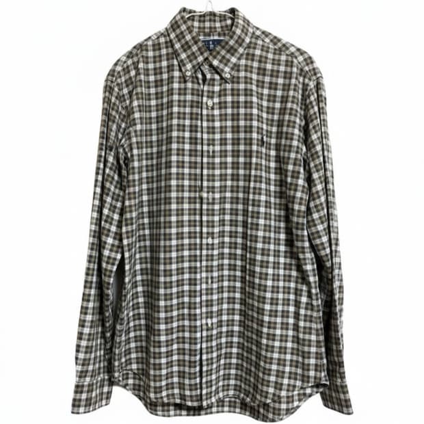 폴로 랄프로렌 체크 코튼 셔츠 M