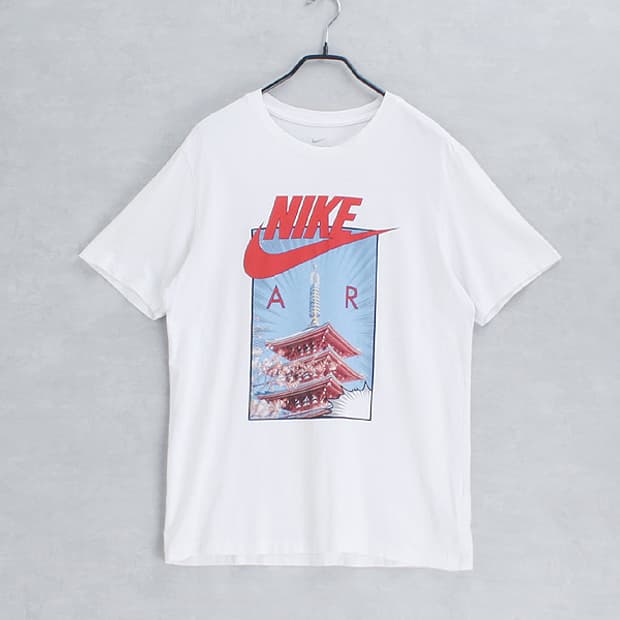 NIKE crew neck print tee _ S5346