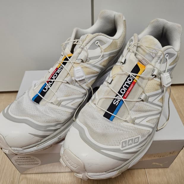 살로몬 XT-6 화이트 290