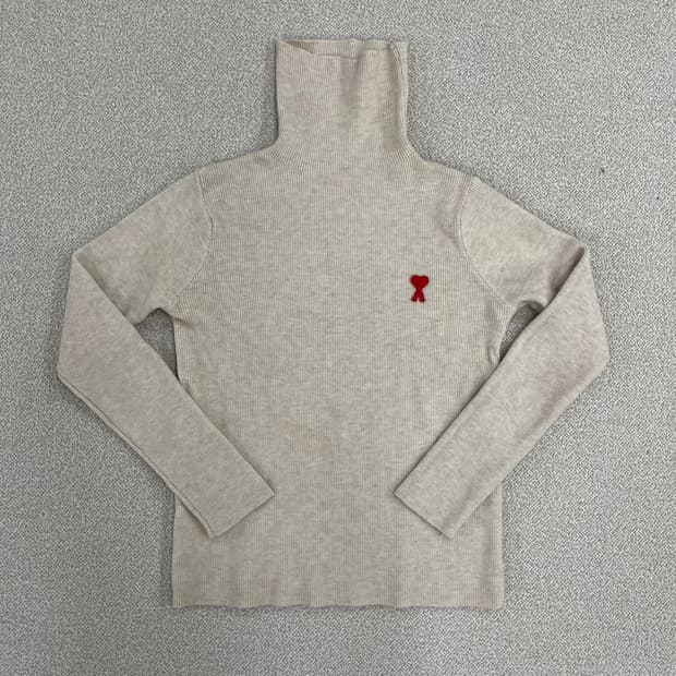 실측확인 하트로고 터틀넥 니트 0203M1
