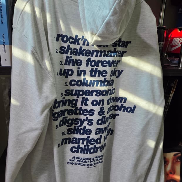 oasis 오아시스 트랙리스트 후드집업 xl