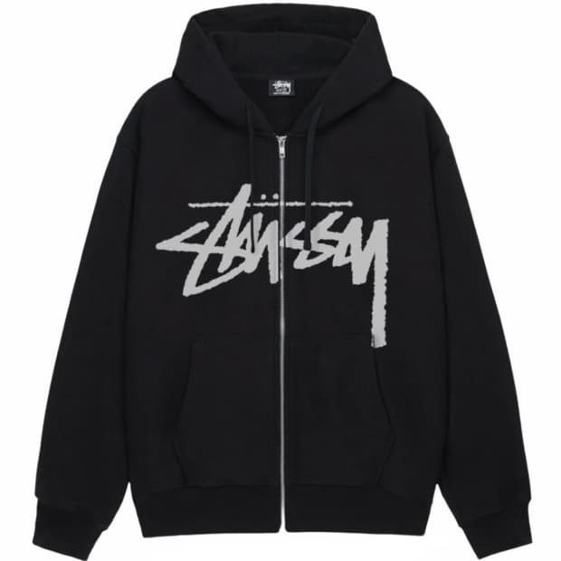 Stüssy Stock Zip Hoodie Black