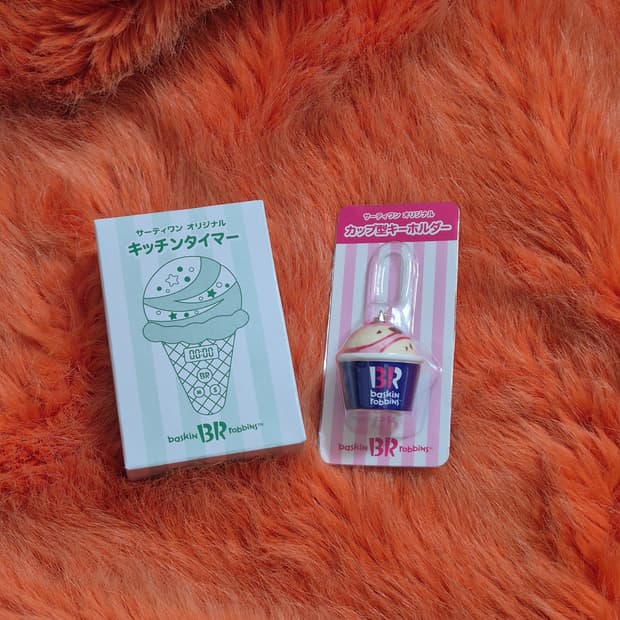일본 배스킨라빈스31 주방타이머 아이스크림 키링 세트 새상품