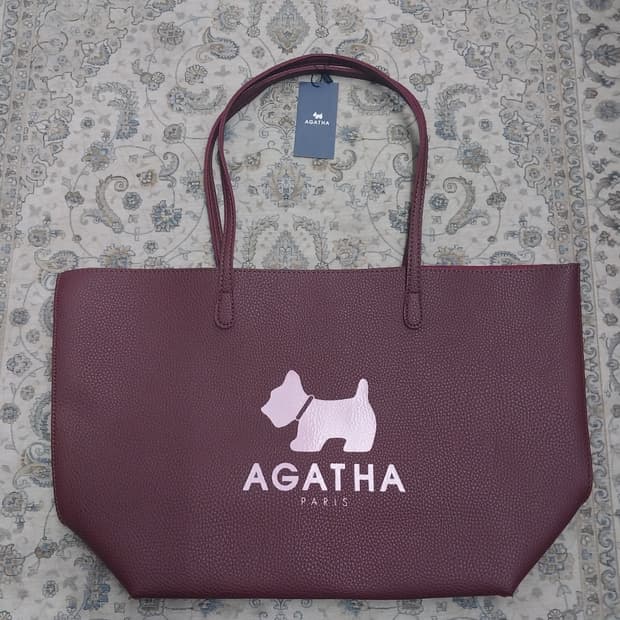(새상품) 아가타 버건디 토트백/숄더백