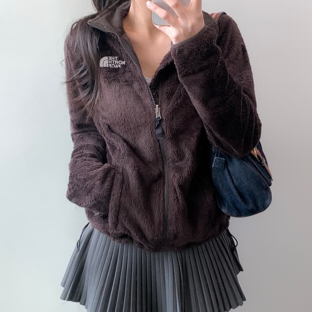 노스페이스 브라운 후리스 