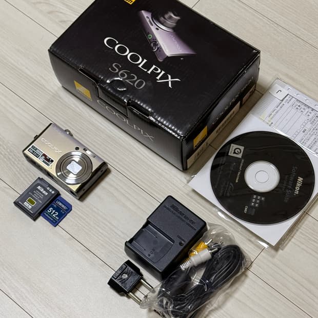 니콘 쿨픽스 s620 빈티지 디카 디지털카메라 펄화이트