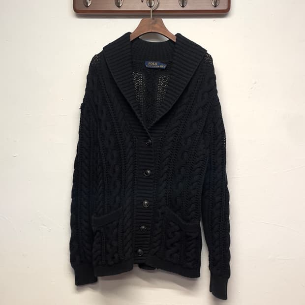 폴로 랄프로렌 (우먼) 숄카라 가디건  