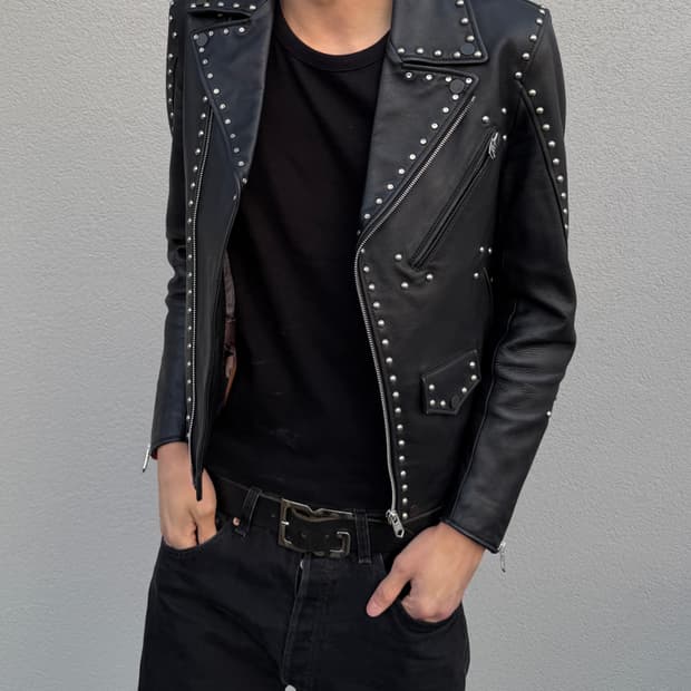 폴 스미스 스터드 레더 자켓
