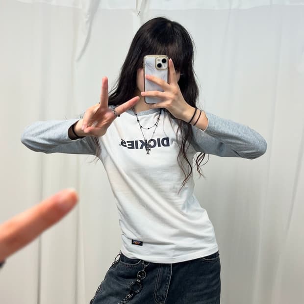 Dickies gray raglan sleeves