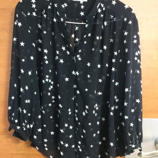 블랙 기본 별 셔츠