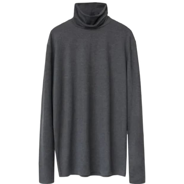 [2] 폴리테루 터틀넥 슬리브 차콜