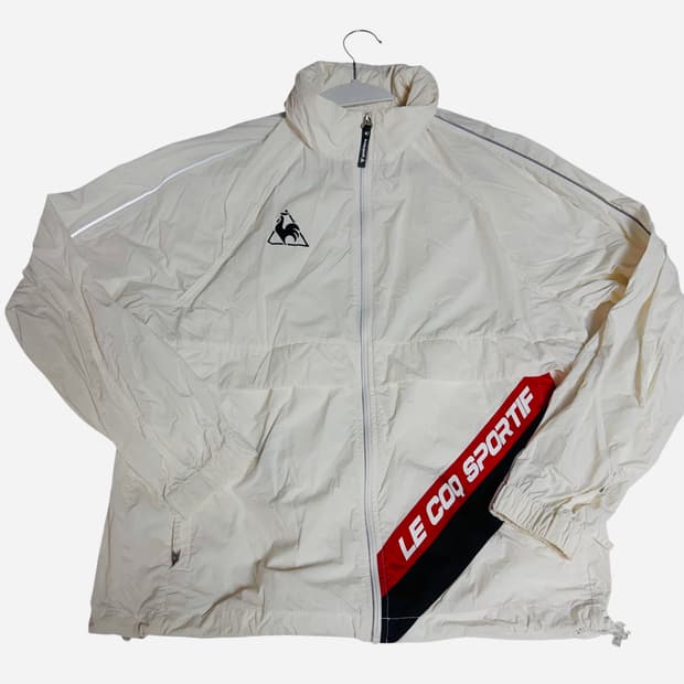 Le Coq Sportif 화이트 윈드브레이커 90