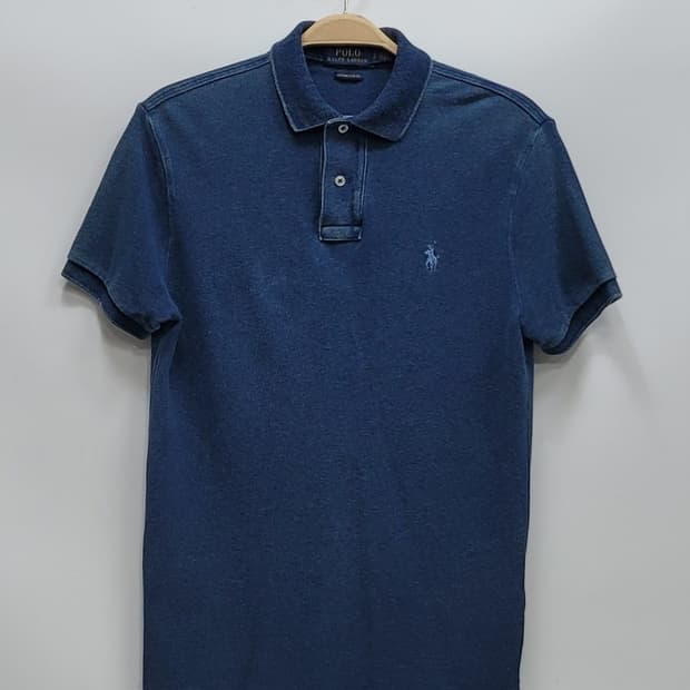 POLO 폴로 랄프로렌 인디고 메시 폴로 티셔츠 / 남 S 인디고 블루