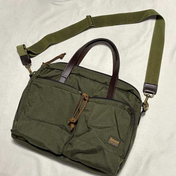 OS 필슨 878 브리프케이스 오터그린 토트백