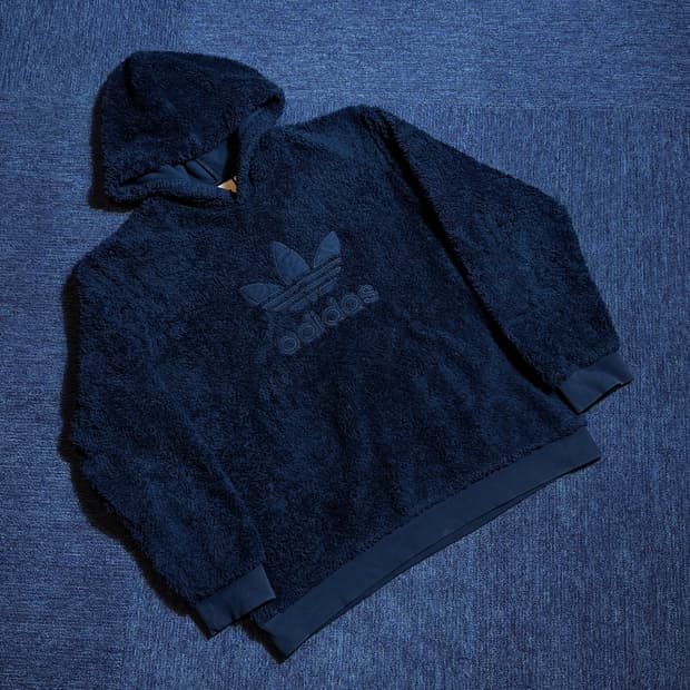 아디다스 네이비 뽀글이 후드