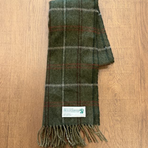 The Scotch House 빈티지 체크 울 머플러 (Scotland)