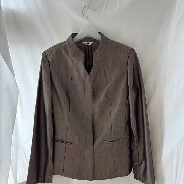 shimmery brown jacket/skirt set