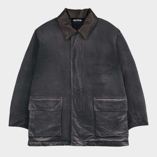 오라리 코튼 덕 블루종 페이디드 블랙 