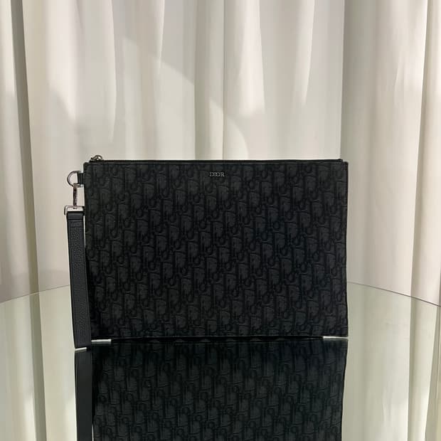 디올 오블리크 A4 클러치 블랙