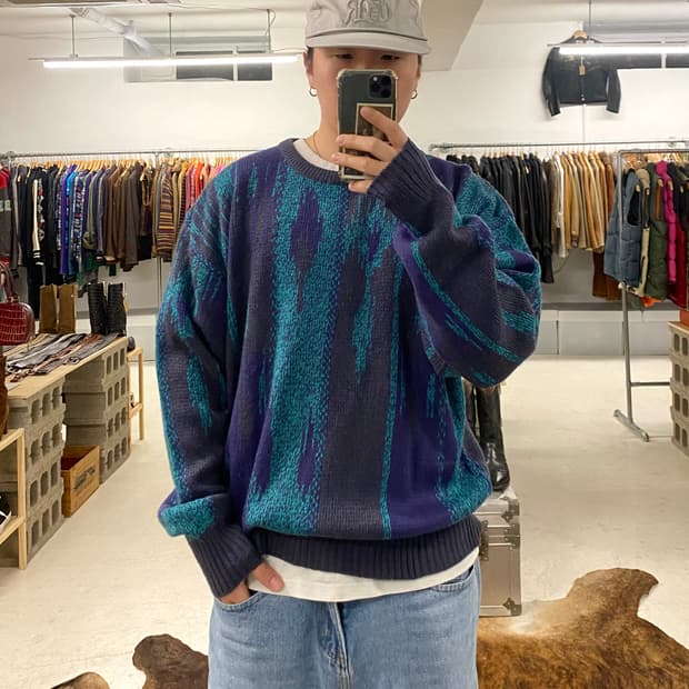 80~90's VTG knit 80~90년대 빈티지 코리아 메이드 니트