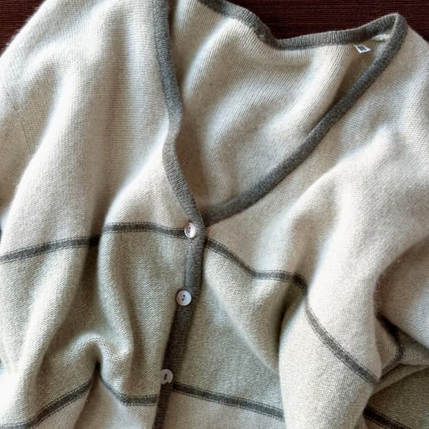 Angora Lambswool blend knit cardigan