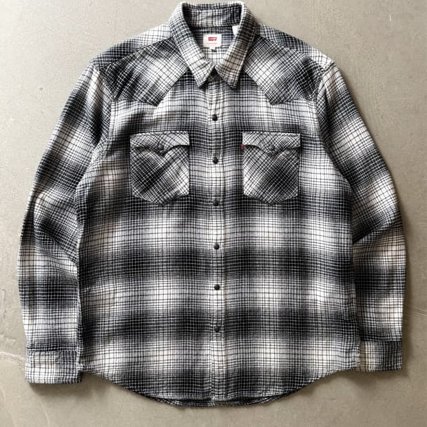 Levi’s Plaid Western Flannel Snap Shirt