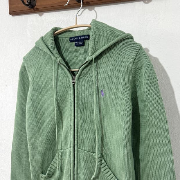 폴로 니트 후드집업