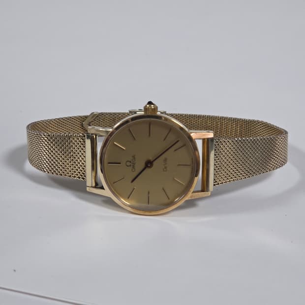 오메가 시계 빈티지 OMEGE 드빌 금장 수동 올제치 여성용 26미리