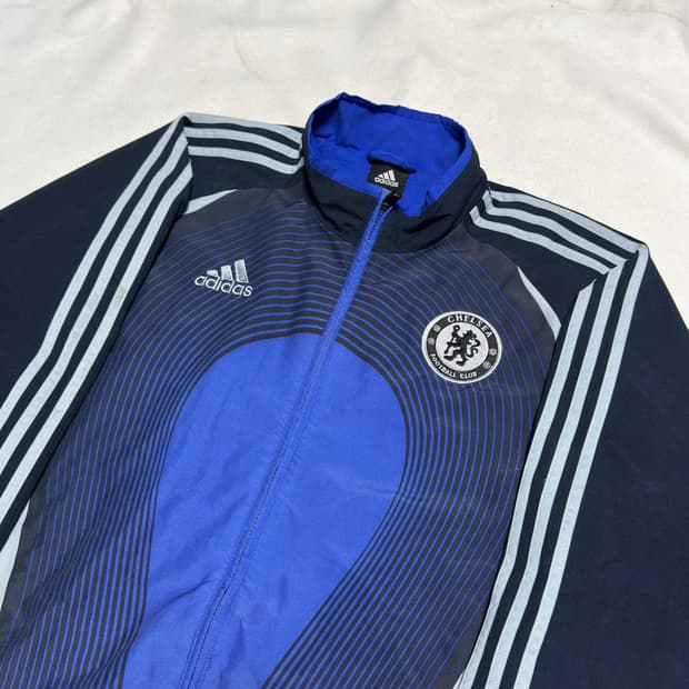 M 아디다스 첼시 네이비 블루 배색 트랙탑