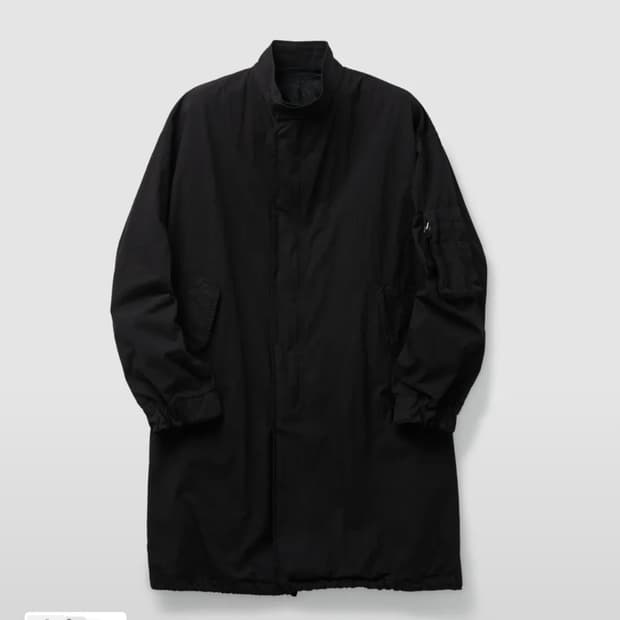 쿠어 가먼트 다이드 피쉬테일 파카 (워시드블랙)