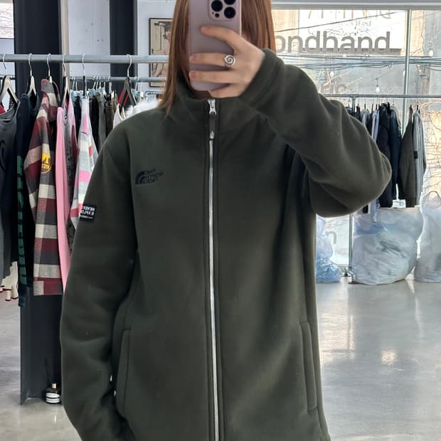 노스페이스 암즈로고 보아털 플리스 자켓