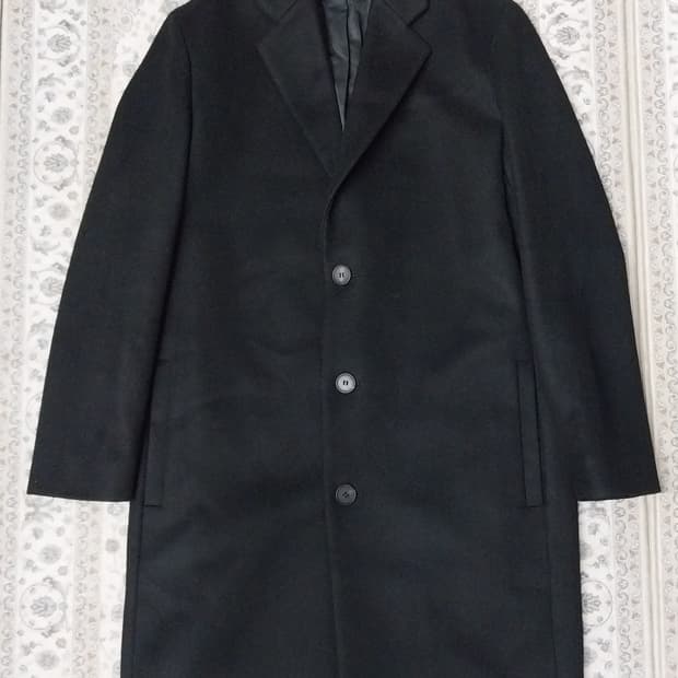 인사일런스 블랙 캐시미어 코트 S