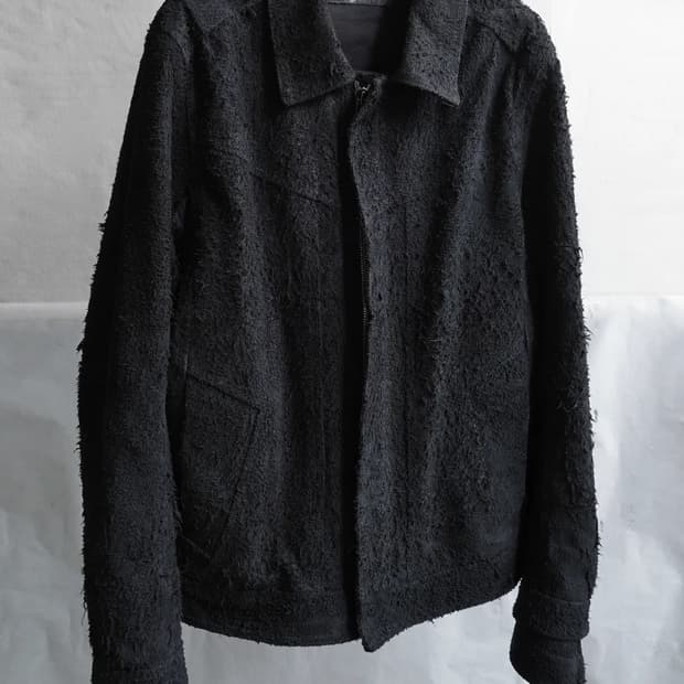 블랙멀 double sleeve leather blouson 가죽자켓