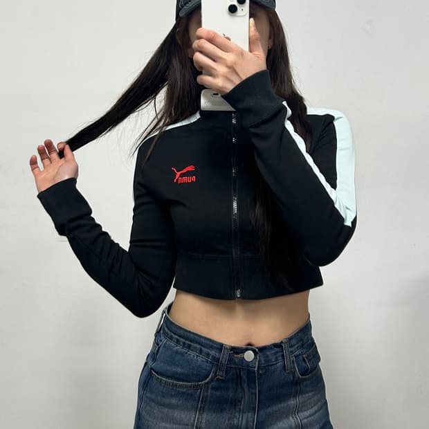 푸마 x 두아 리파 T7 자켓 블랙