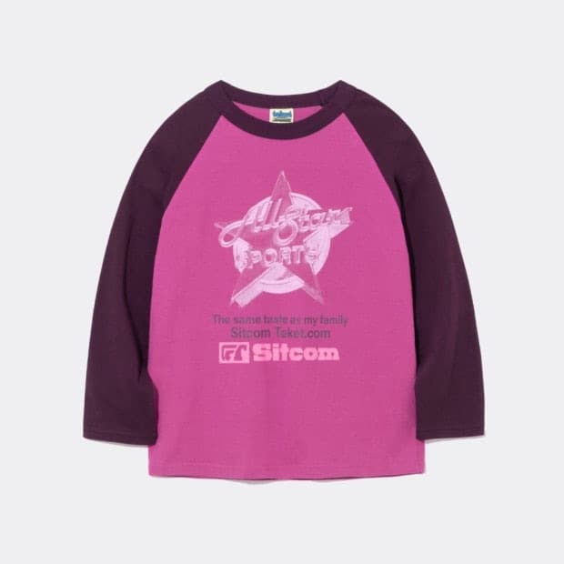 테켓 올스타 래글런 티셔츠 슬리브 롱슬리브 퍼플