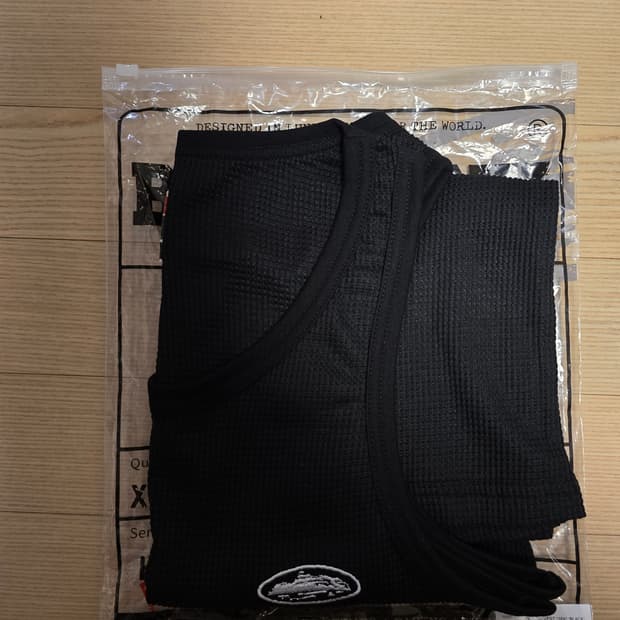 Corteiz bolo tank black M 코르테이즈 와플 슬리브리스