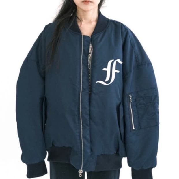 샵페어리 봄버 자켓 네이비