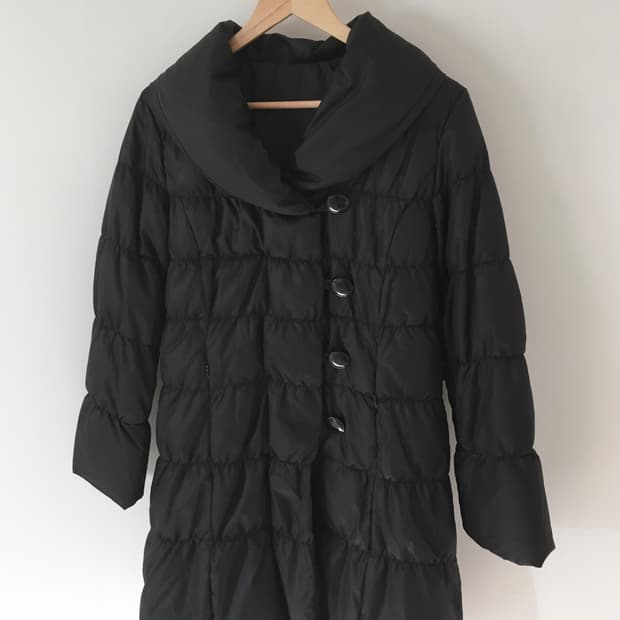 belted padding coat
