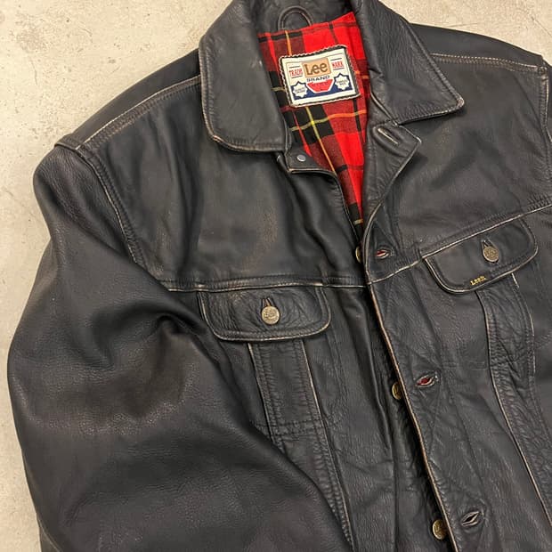 Vtg 90s Lee 레더 트러커