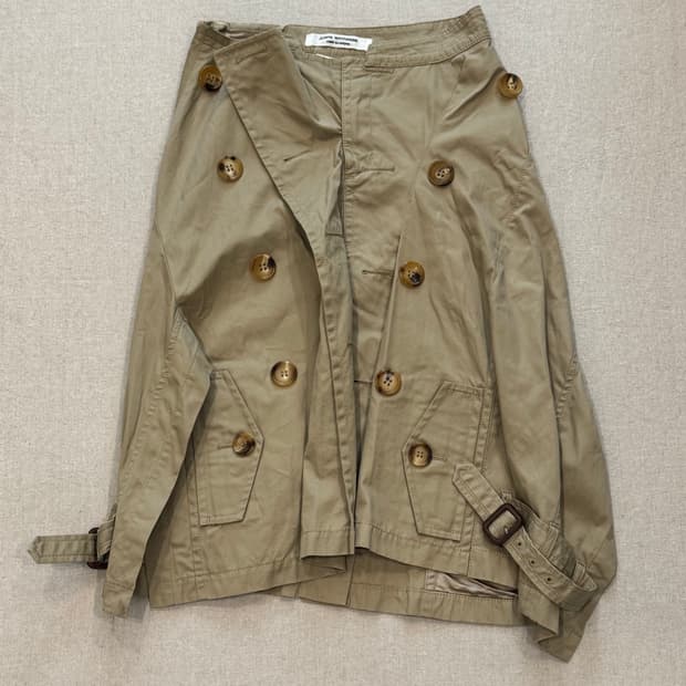 준야와타나베 06ss 디컨스트럭티드 트렌치코트 스커트