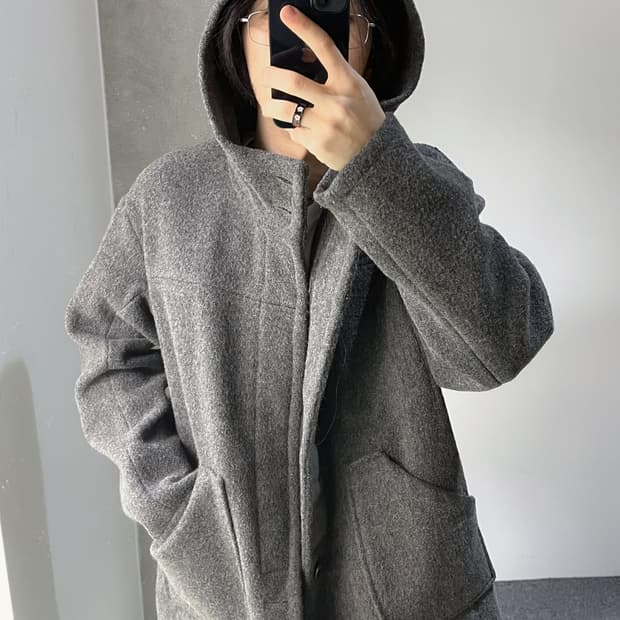 빈티지 잉글랜드 울 더플 코트