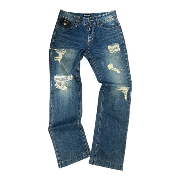 Dolce & Gabbana [14Classic]크로코 패치 데미지 데님