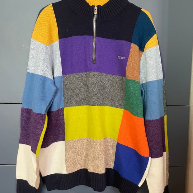 루이까스텔 뮤트 패치색감 아메카지 니트